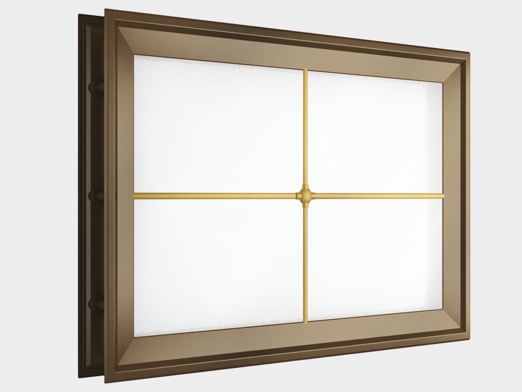 Окно акриловое, коричневое с раскладкой «крест» Усть-Каменогорск